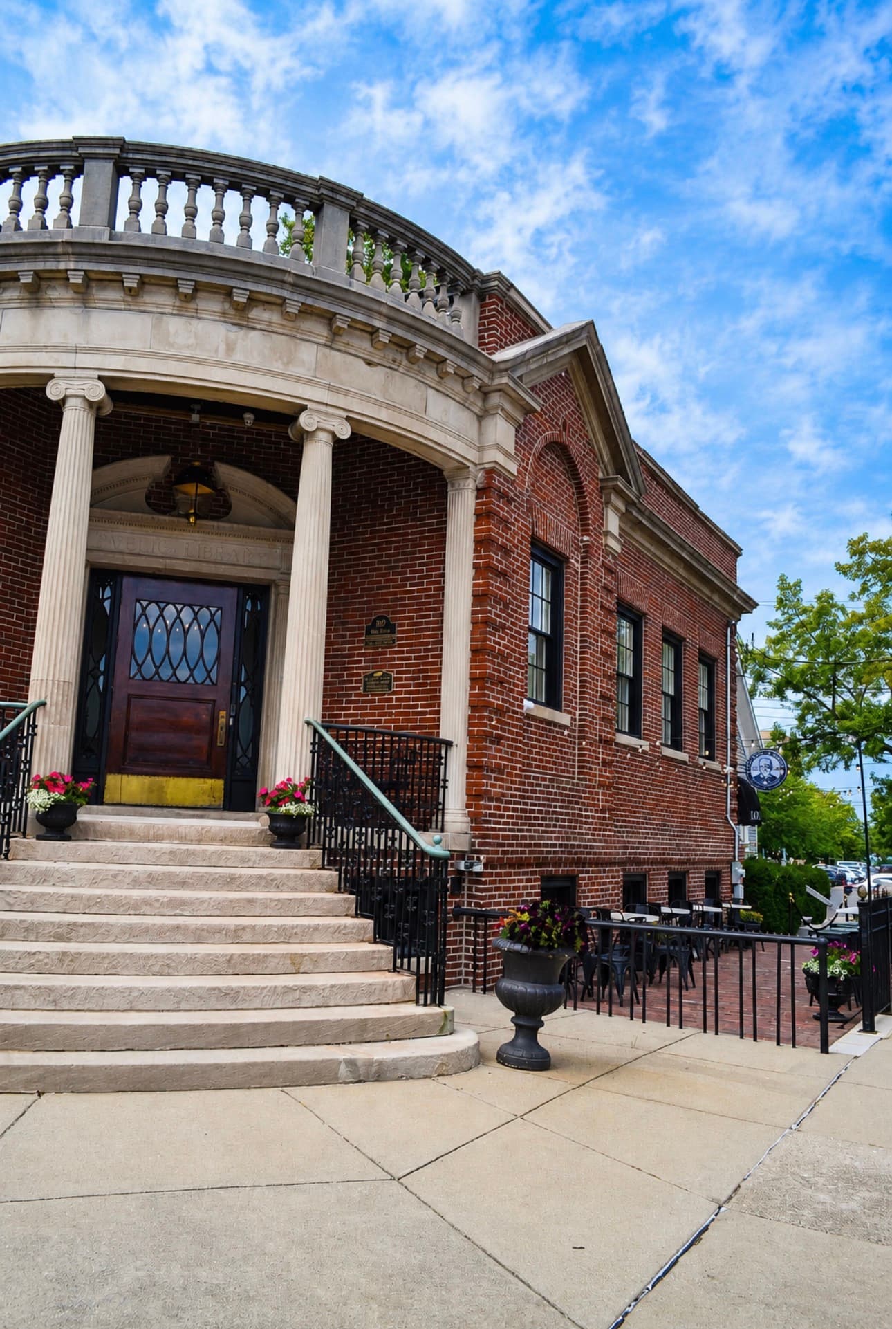 The Library Historic Hotel — the restored 1904 Carnegie library exterior