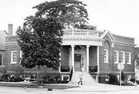 Additional exterior view of the library before restoration