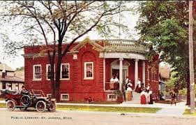 Historic photograph of the original St. Joseph Carnegie library